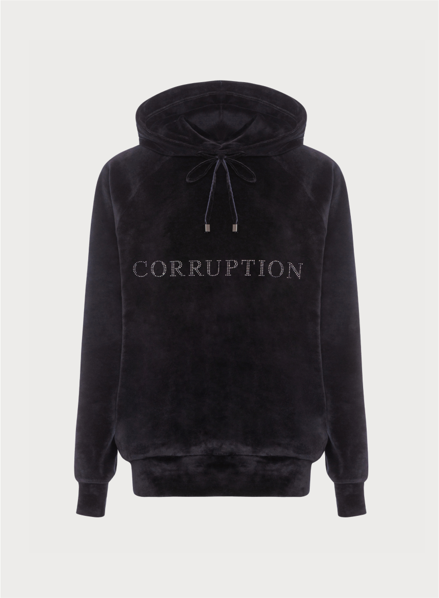 Buy Velour Сorruption Hoodie – Tops by Ksenia Schnaider | Ethical & Sustainable Fashion