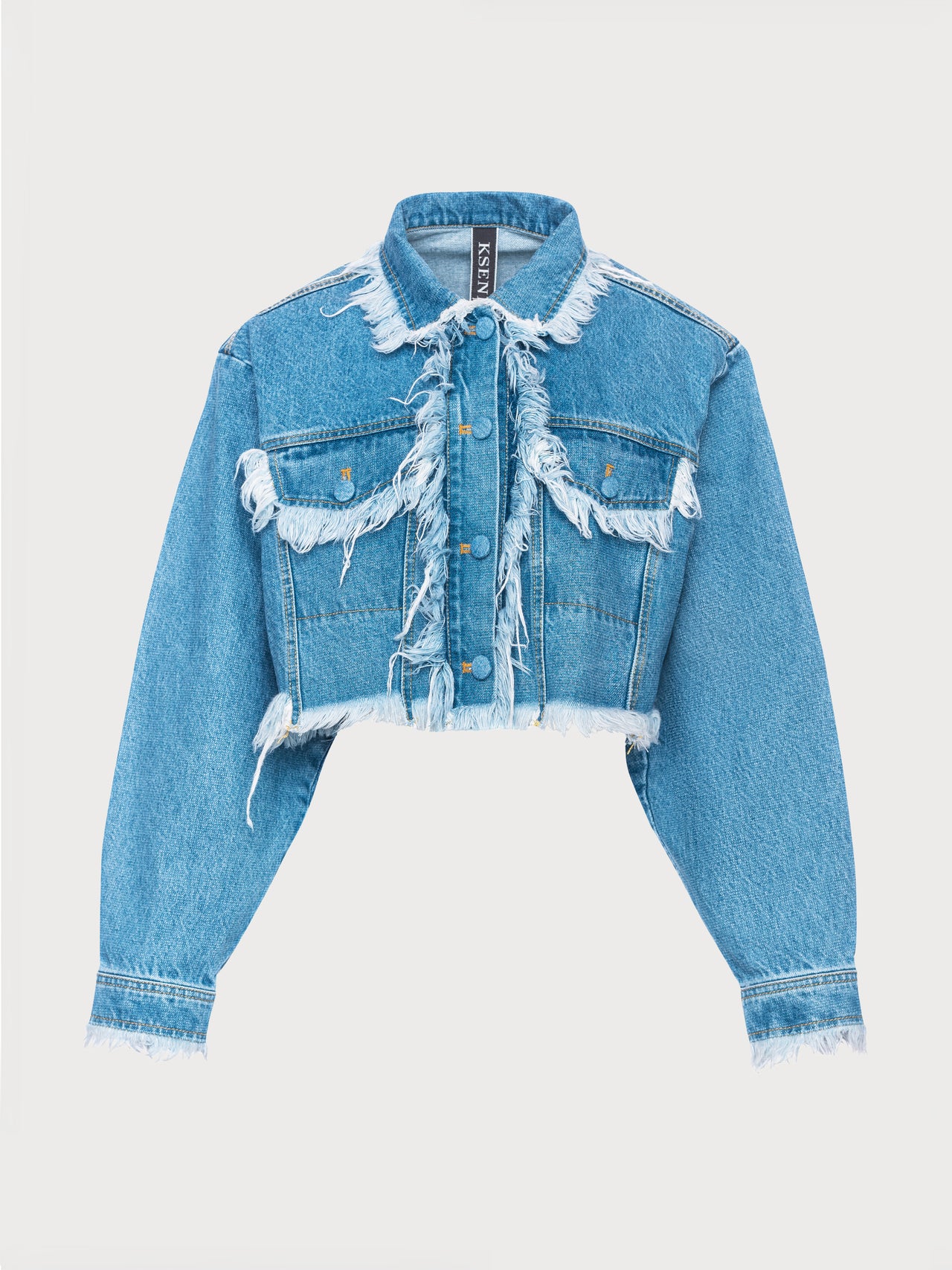 Recycled Denim Cropped Jacket