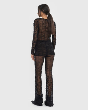 Mesh Drape Pants