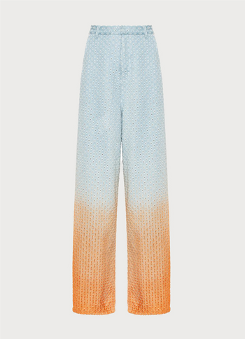 Perforated Jeans with Orange Gradient