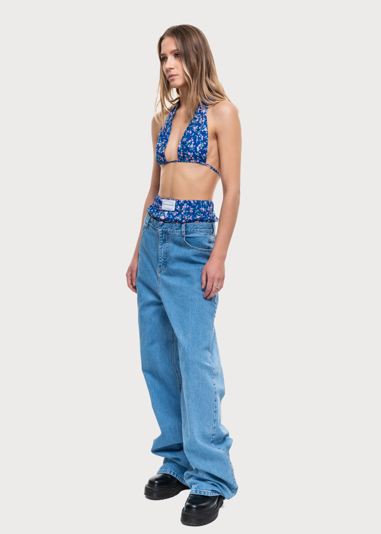 2 in 1 Boxer Flowered Jeans