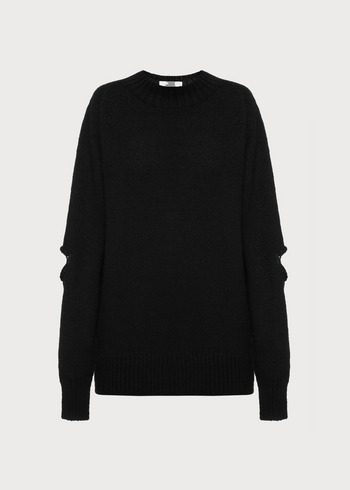 Oversize Sweater with Elbow Cuts