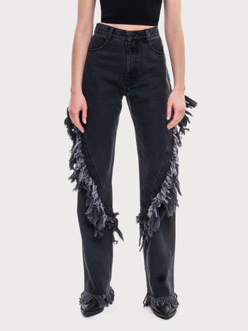 Slim Black Cowboy Jeans