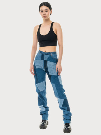 Patchwork Mom Jeans