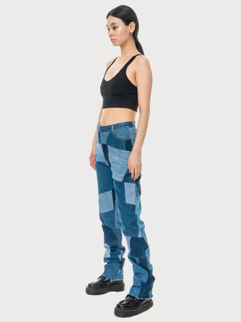 Patchwork Mom Jeans