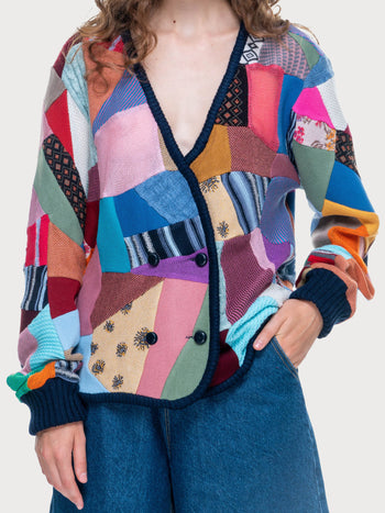 Long Patchwork Cardigan