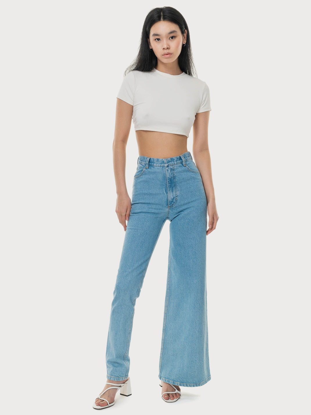 Light Blue Asymmetrical Jeans
