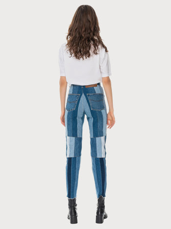 Reworked Striped Jeans
