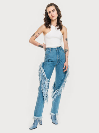 Buy Slim Cowboy Jeans – Bottoms by Ksenia Schnaider | Ethical & Sustainable Fashion