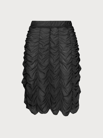 Mesh Drape Skirt