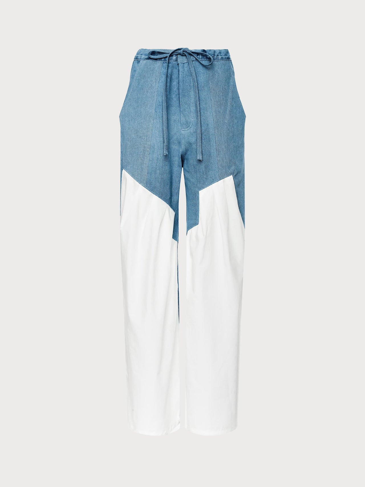 Wide Jeans with Front White Part