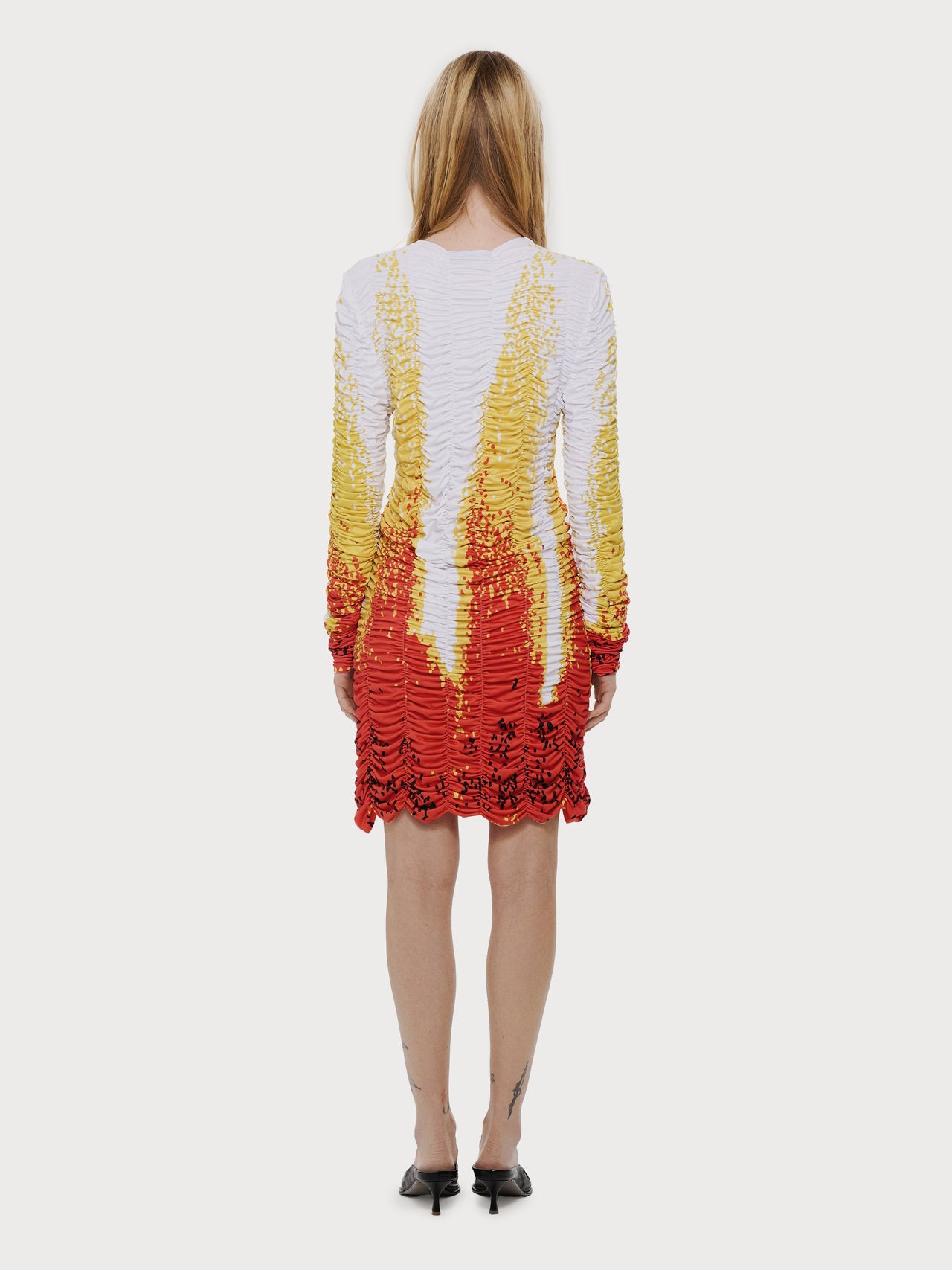 Drape Mini Flame Dress