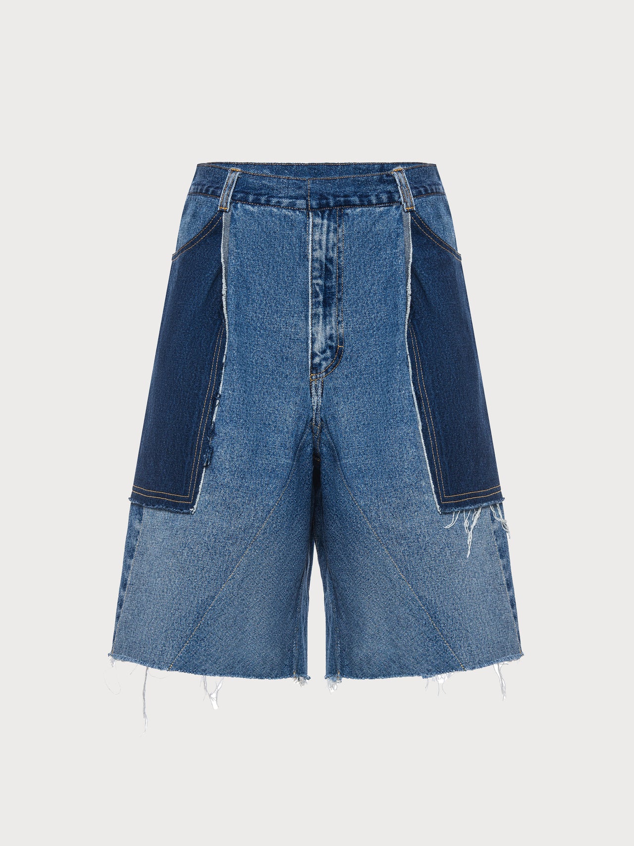 Reworked Denim Bermuda Shorts