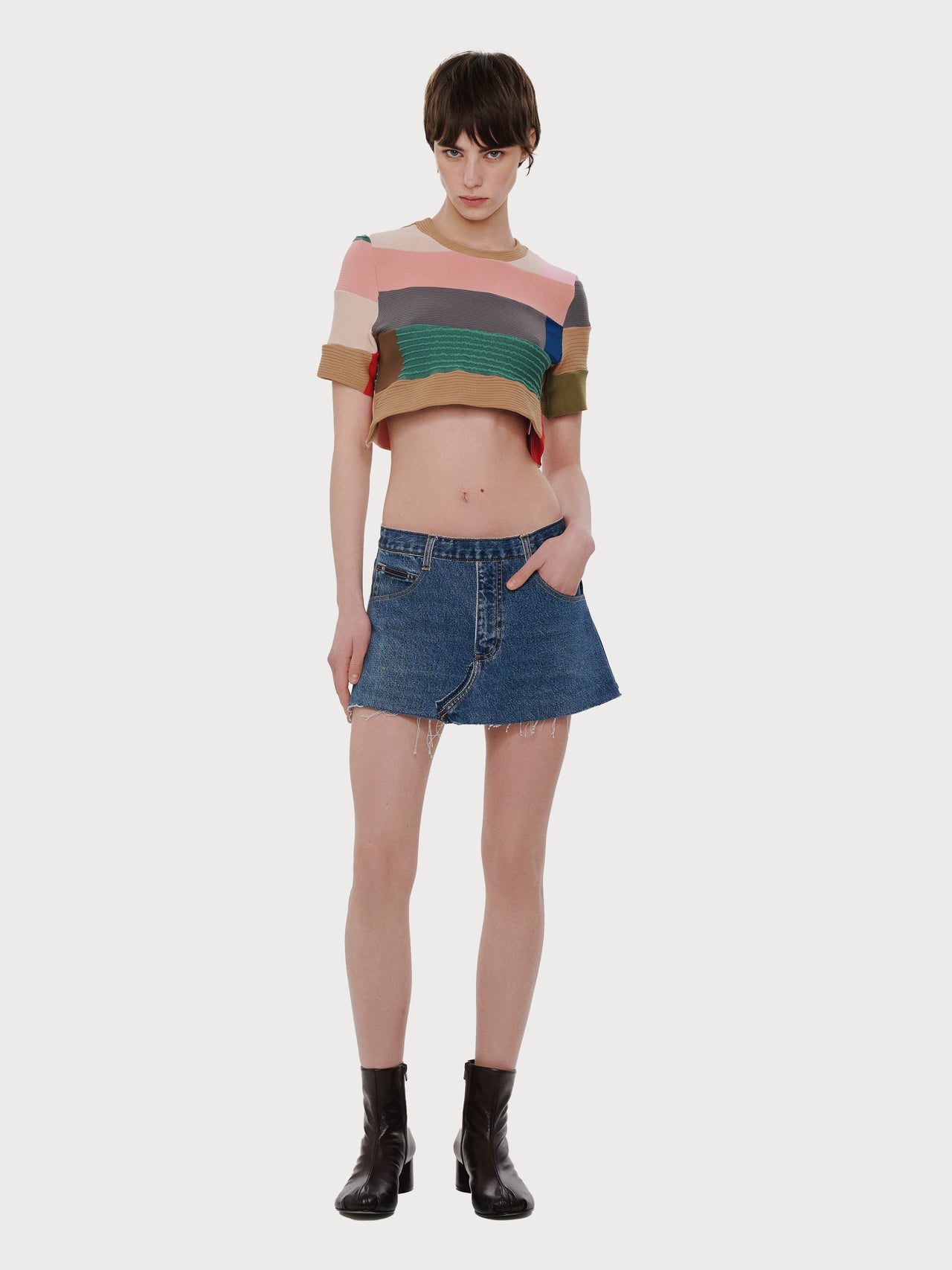 Reworked Stocking Crop Top