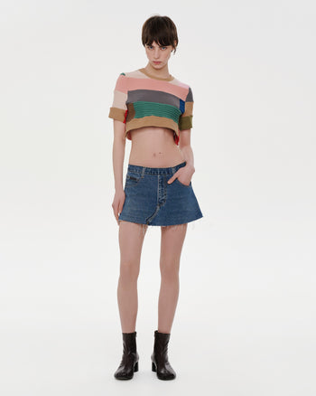 Reworked Denim Skort