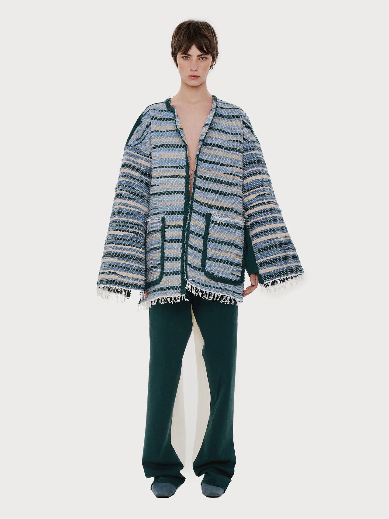 Buy Hand-crafted Zero Waste Poncho (Template Draft) – Outerwear by Ksenia Schnaider | Ethical & Sustainable Fashion