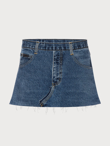 Reworked Denim Skort