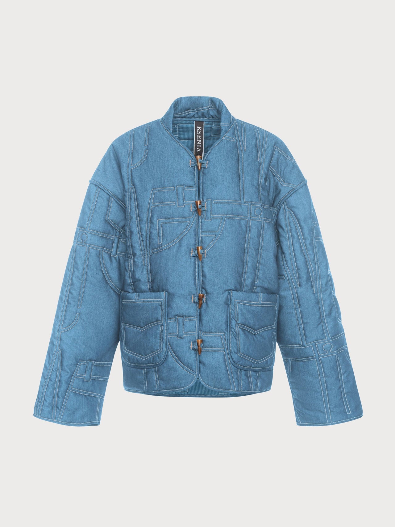 Buy Quilted Denim Jacket – Outerwear by Ksenia Schnaider | Ethical & Sustainable Fashion