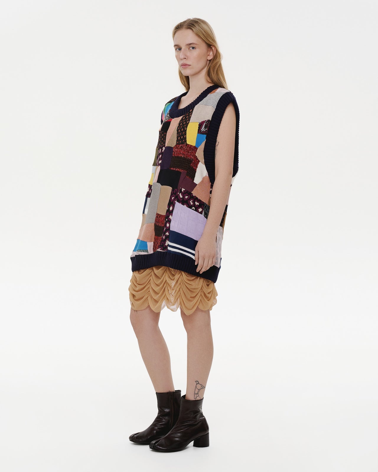 Patchwork Oversized Vest